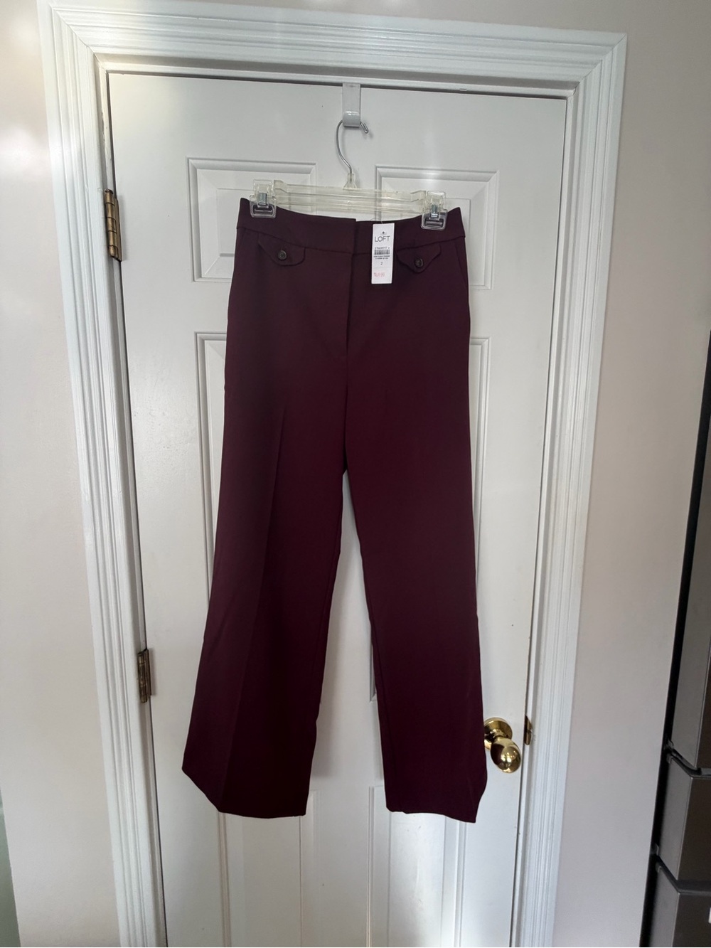 LOFT Wine Red Wide-Leg Pants NWT - size 2